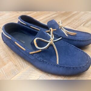 Men’s Cole Haan Signature Driving Shoes, Blue, Suede, Sz 11M, GUC!